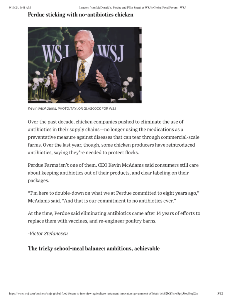 Leaders from McDonalds Perdue and FDA Speak at WSJs Global Food Forum WSJ - Page 3