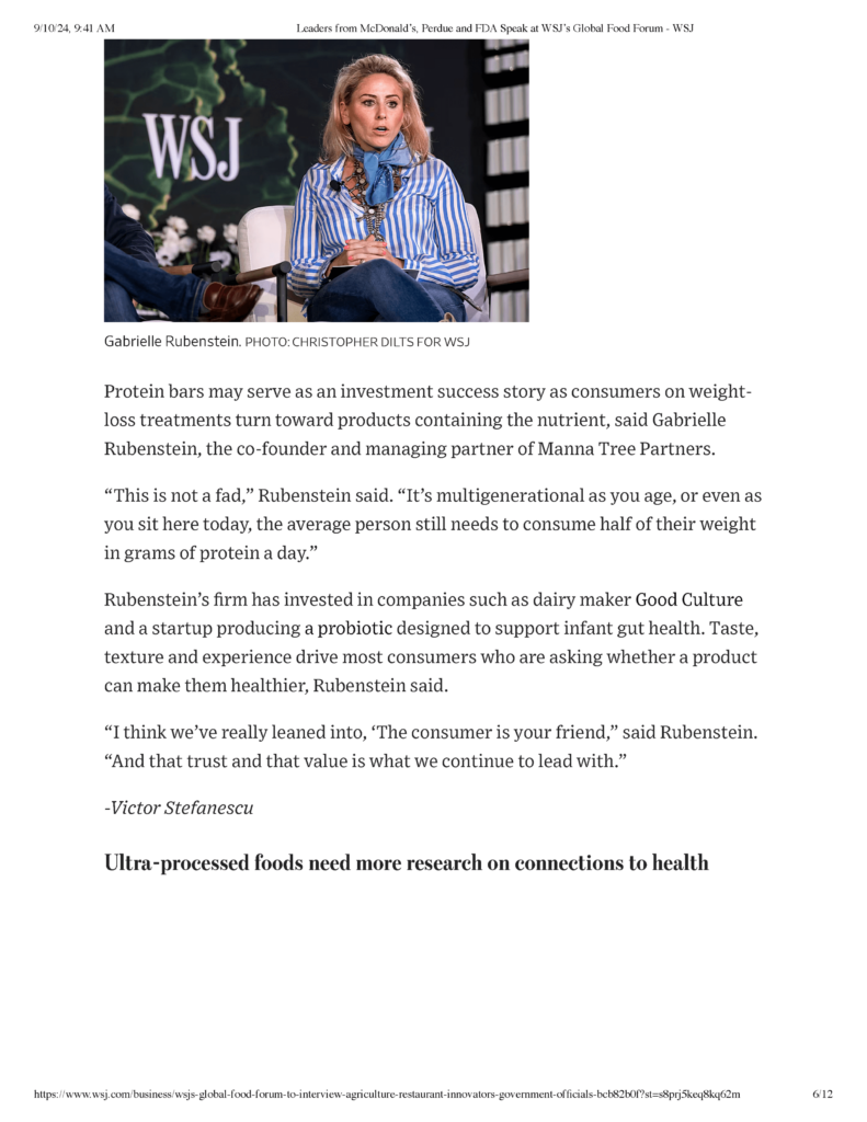 Leaders from McDonalds Perdue and FDA Speak at WSJs Global Food Forum WSJ - Page 6